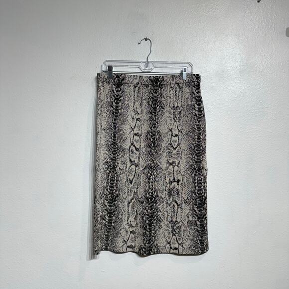 St. John Python Print Midi Skirt Sz 12 - Picture 2 of 11